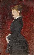 Axel Jungstedt Portrait  Lady in Black Dress